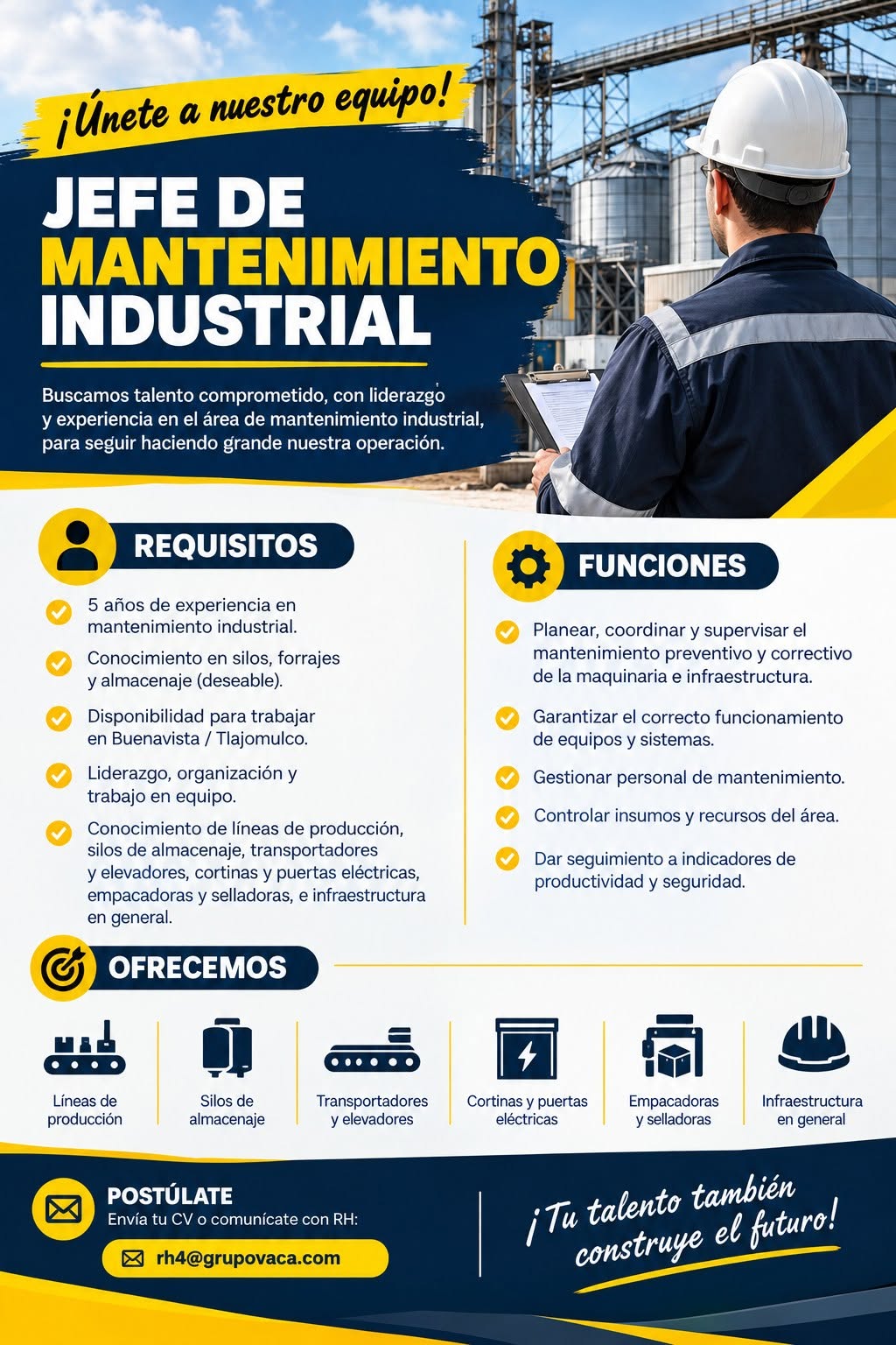Jefe de Mantenimiento Industrial