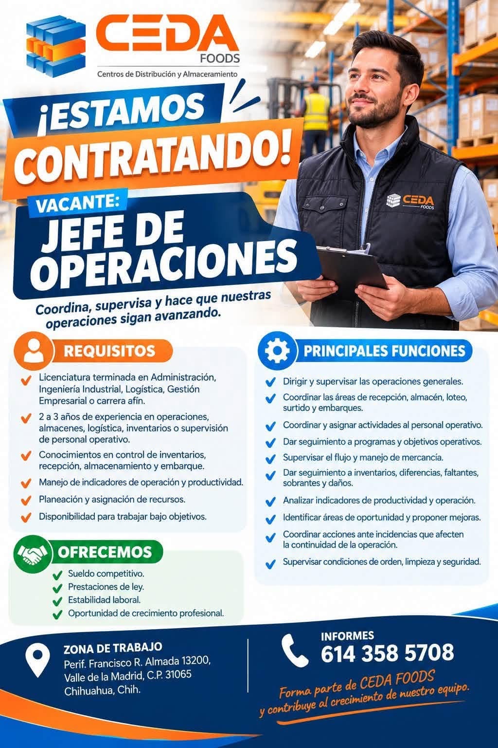 Jefe de Operaciones