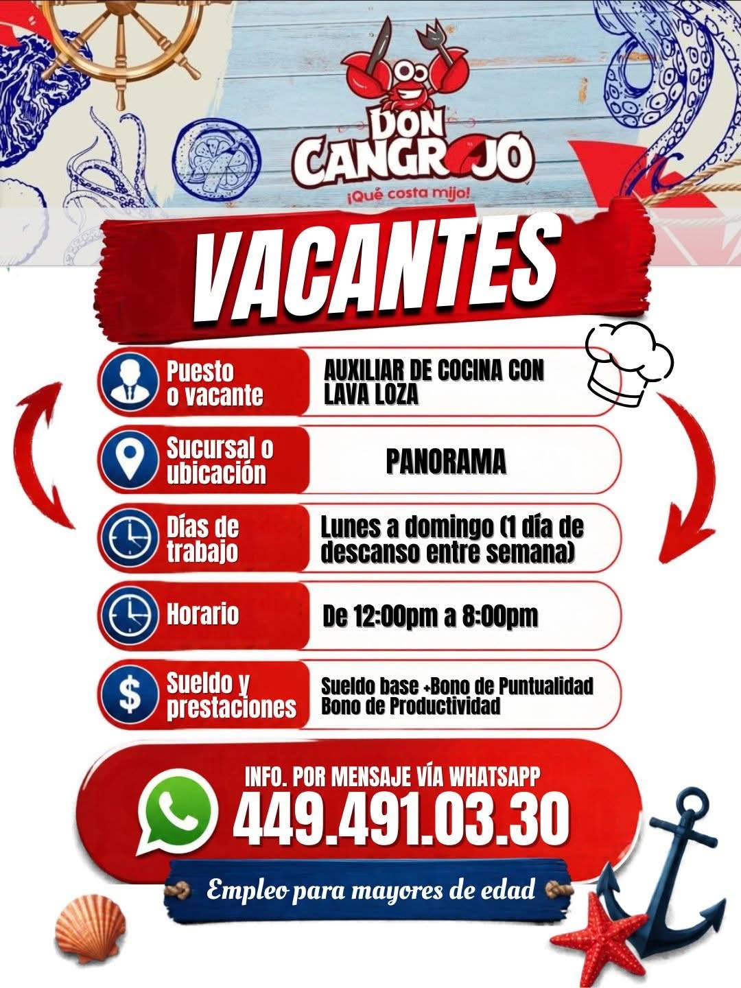 Auxiliar de Cocina