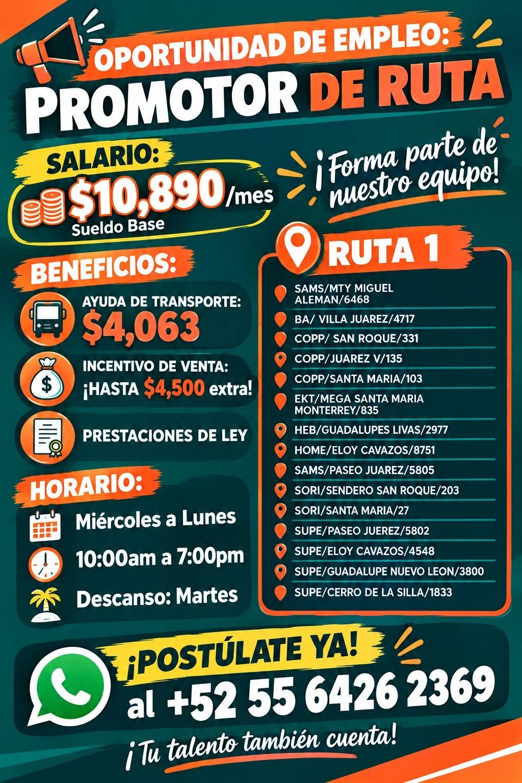Promotor(a) de Ruta