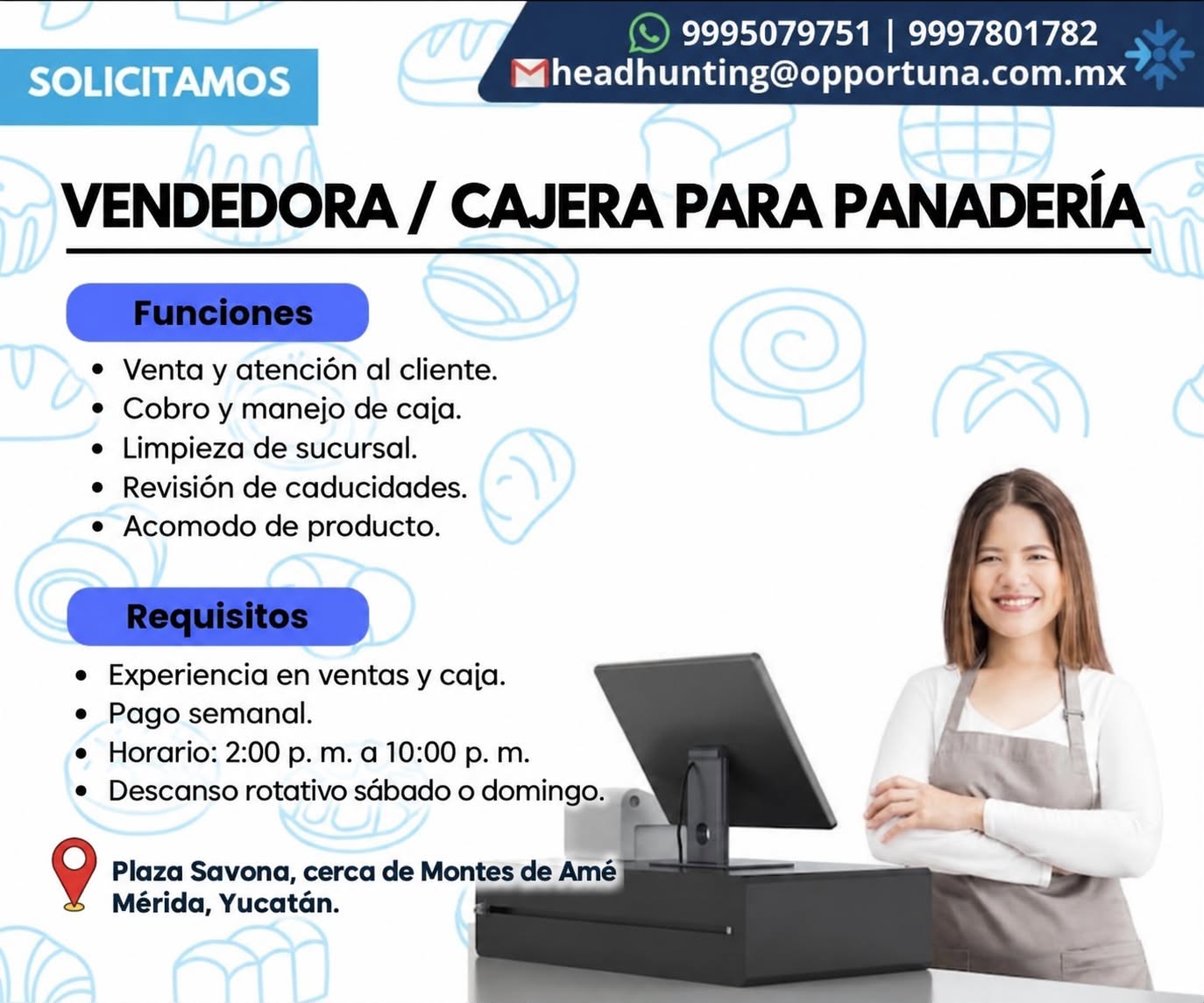 Vendedora Cajera