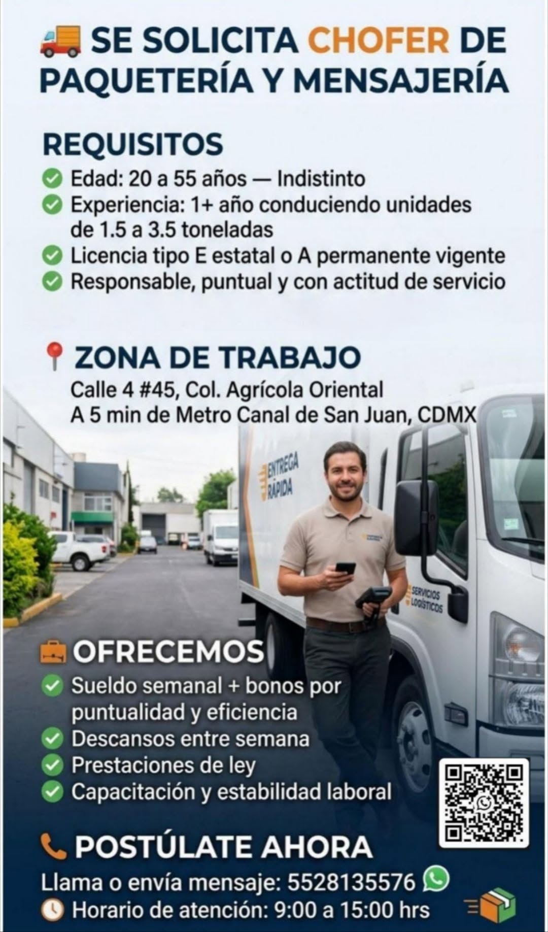 Chofer de Paquetería y Mensajería