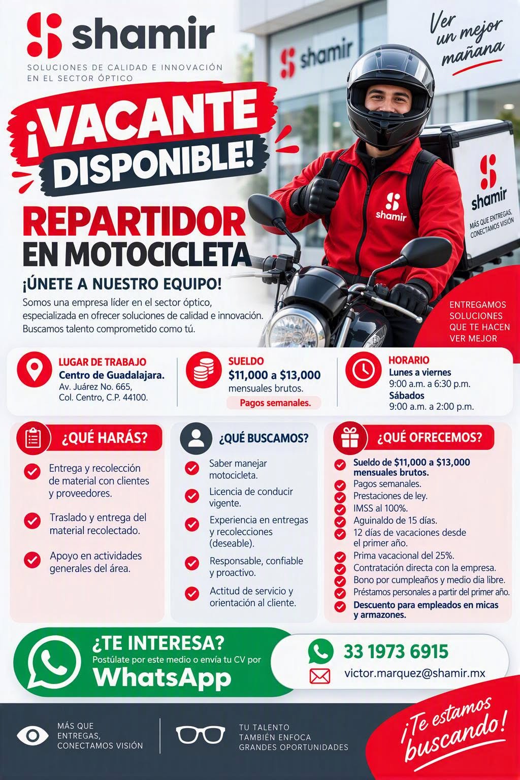 Repartidor en Motocicleta