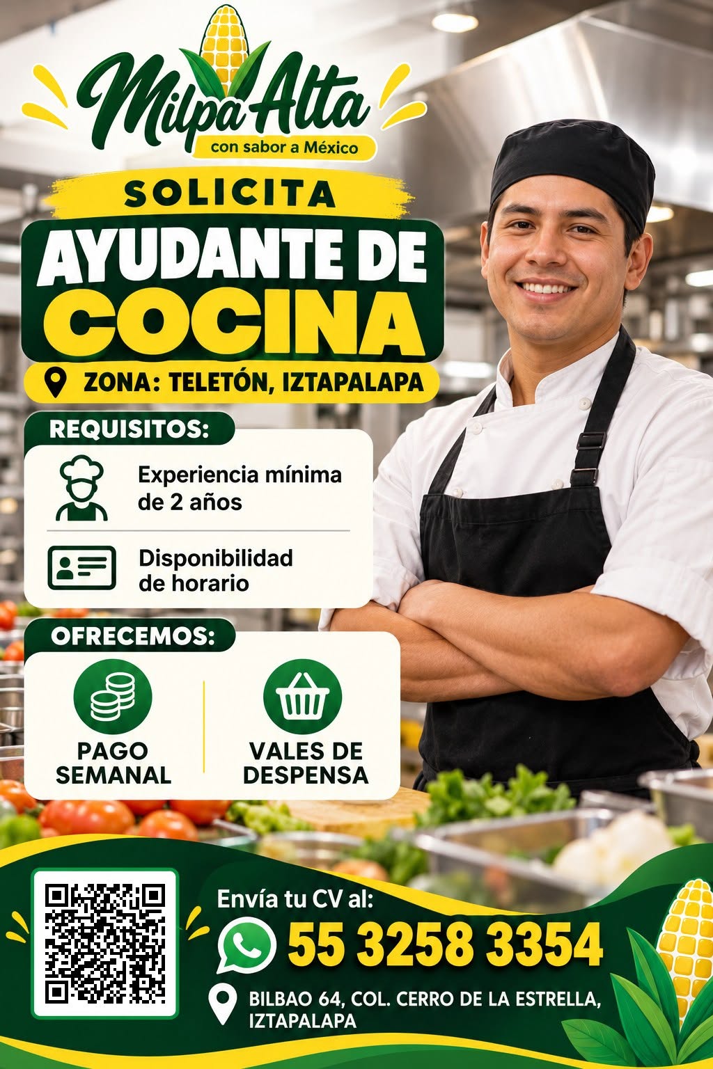 Ayudante de Cocina Industrial