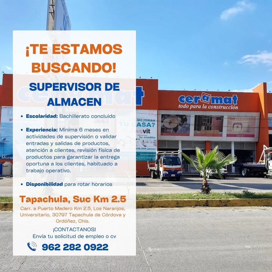 Supervisor de Almacén