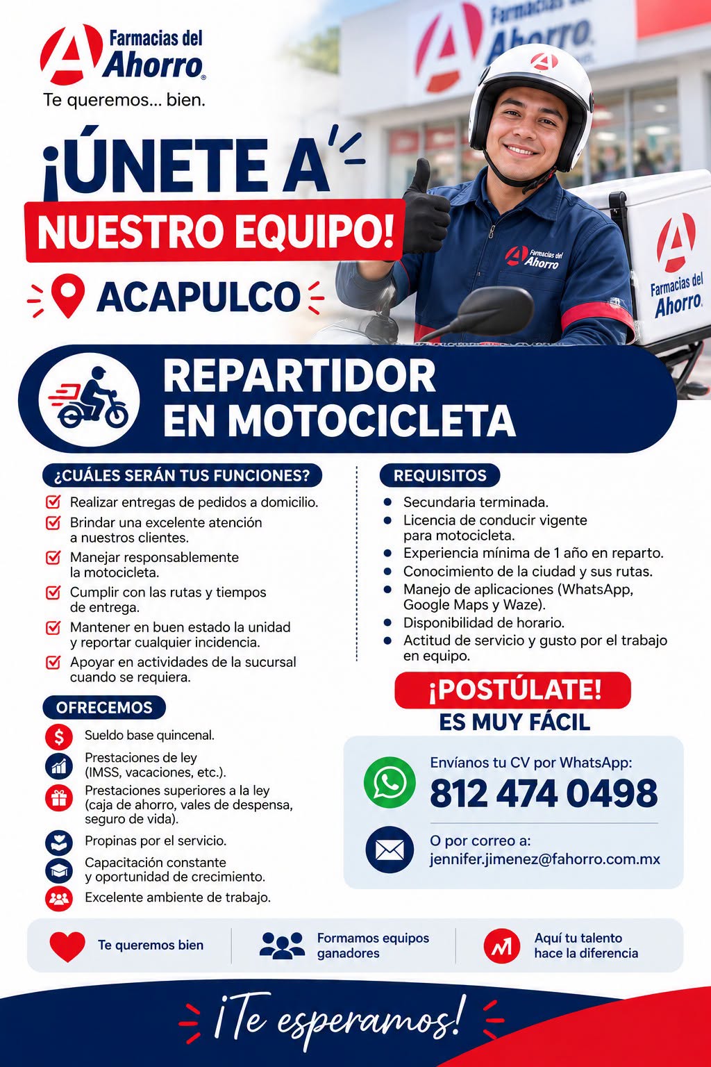 Repartidor en motocicleta
