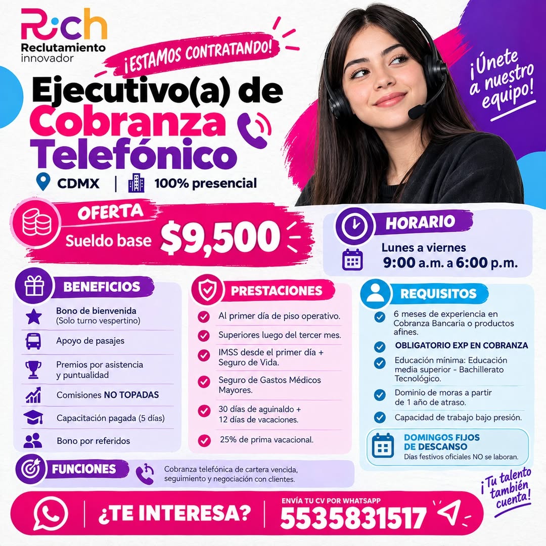 Ejecutivo(a) de Cobranza Call Center