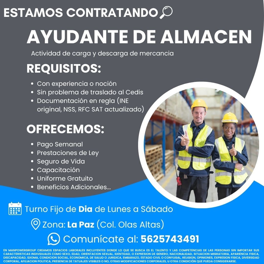 Ayudante de Almacén