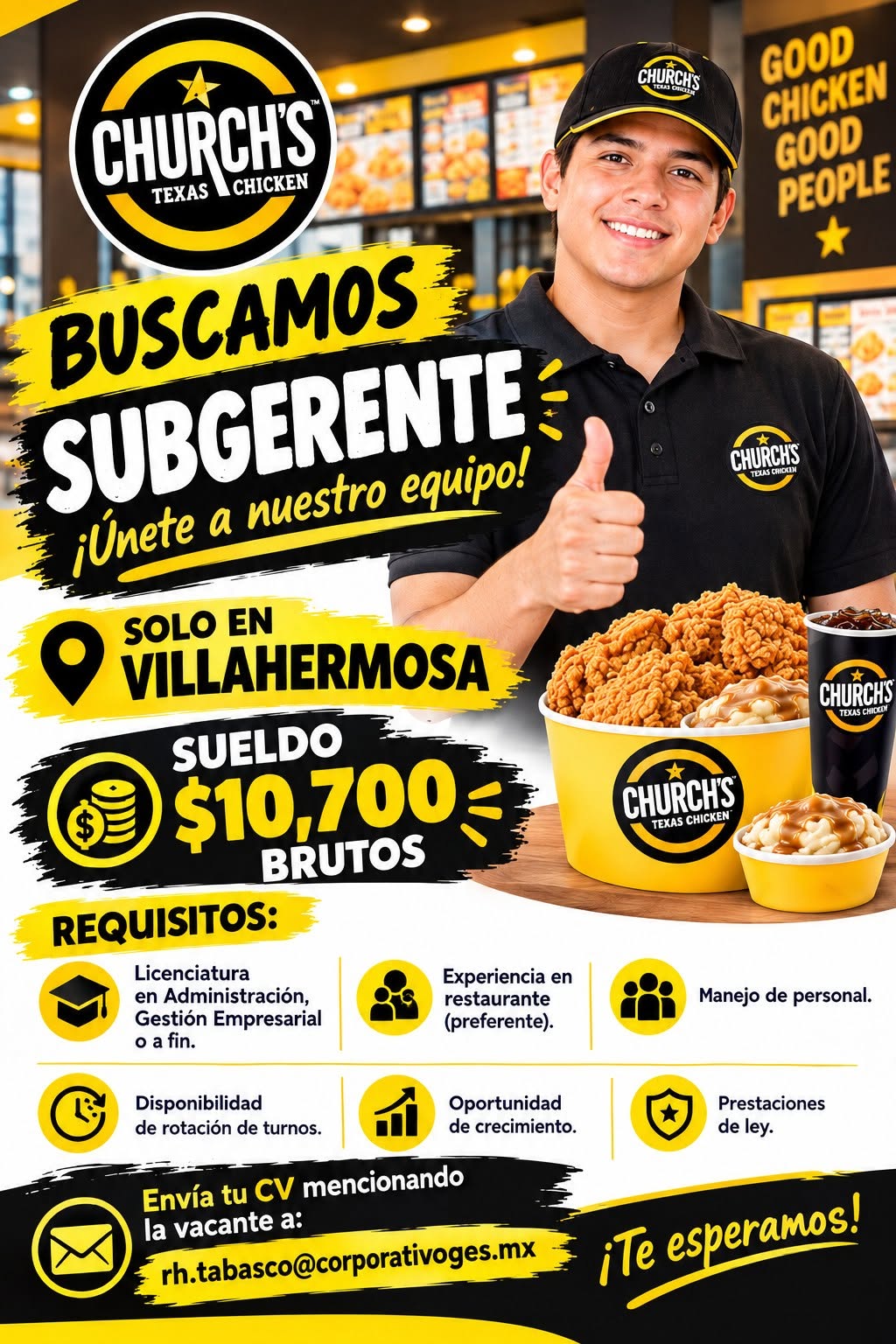 Sub Gerente de Restaurante