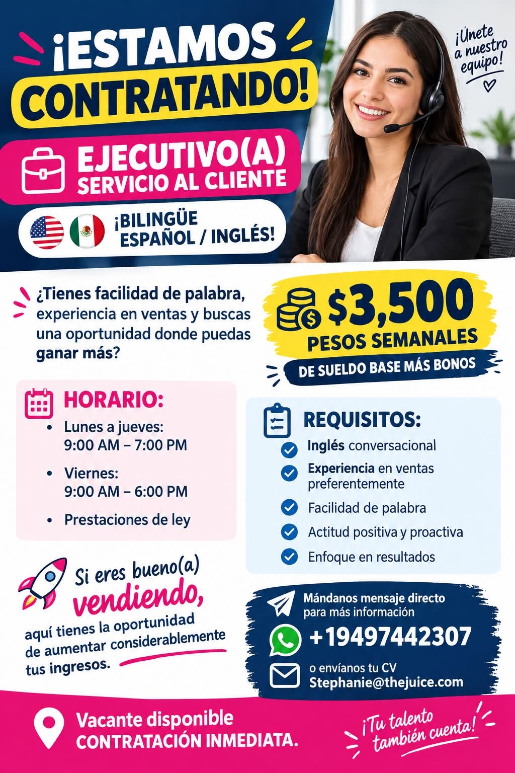 Ejecutivo(a) Servicio al Cliente