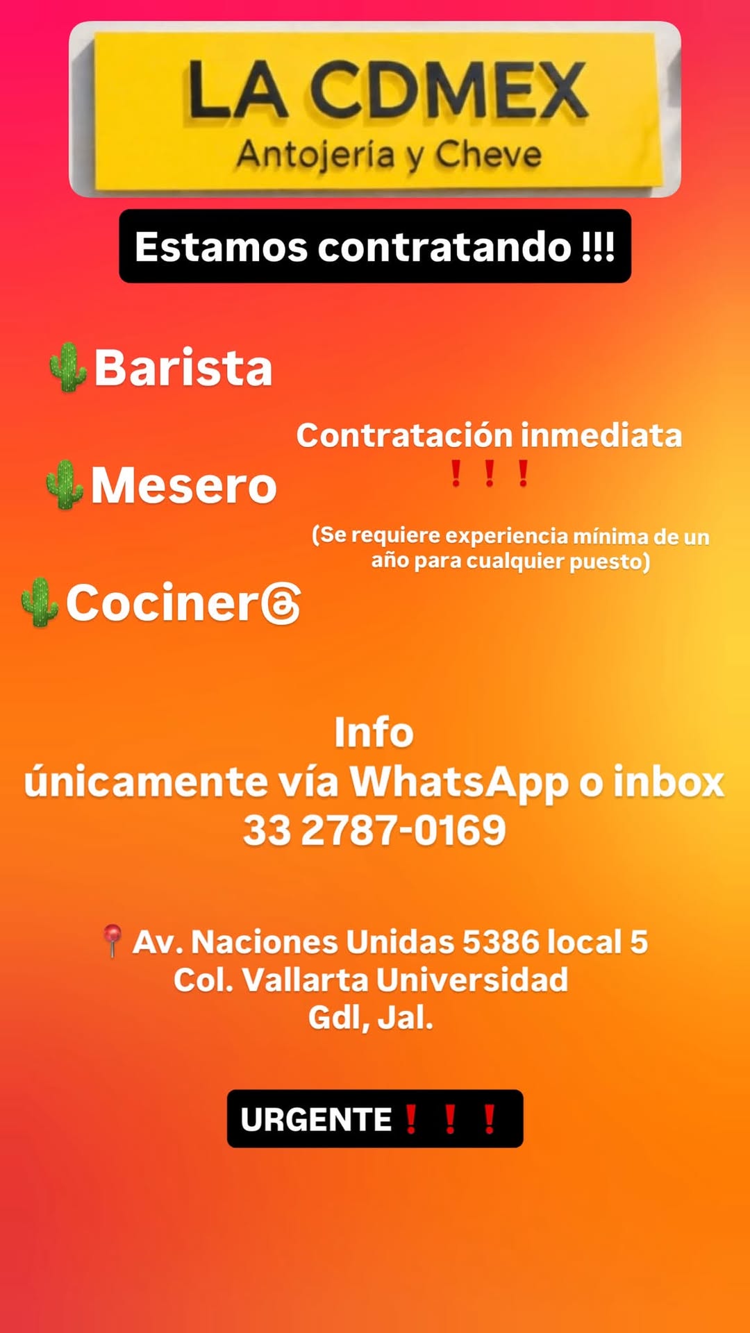 Vacante disponible