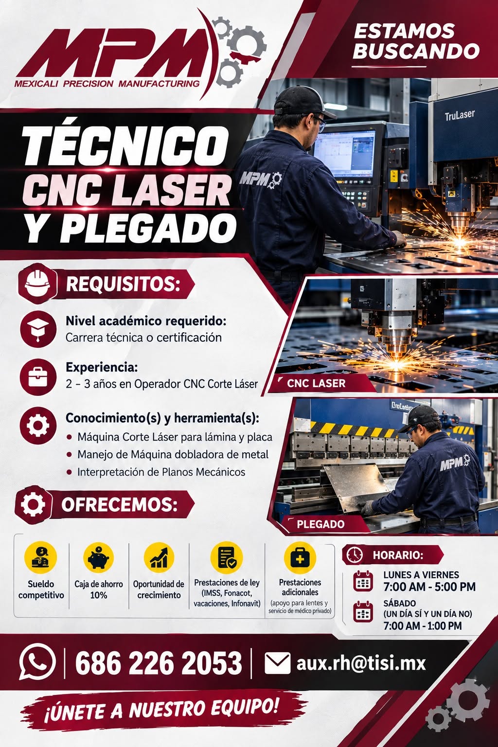 Técnico CNC Láser y Plegado