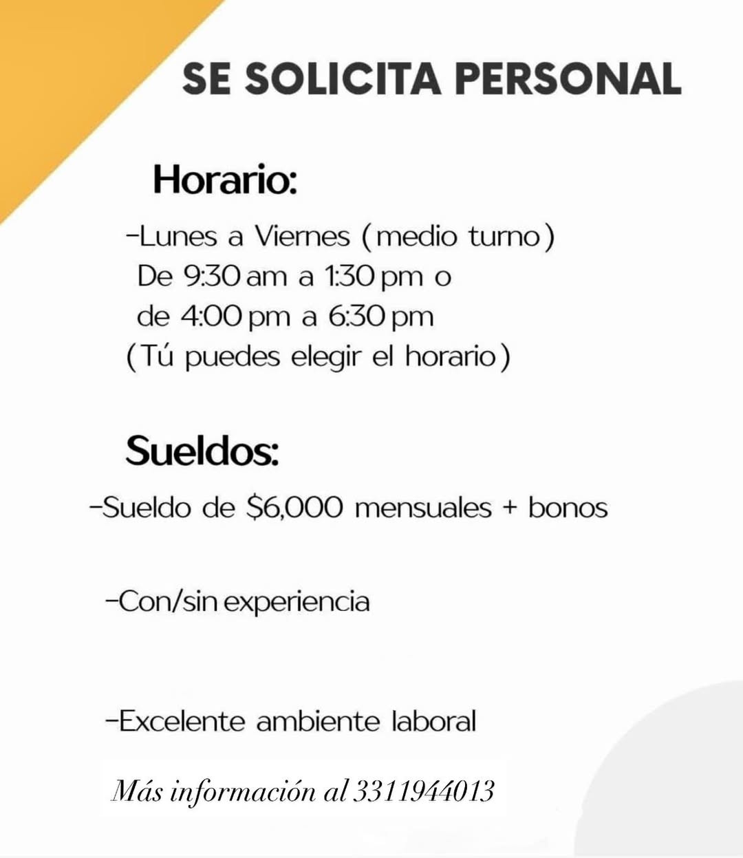 Vacante disponible
