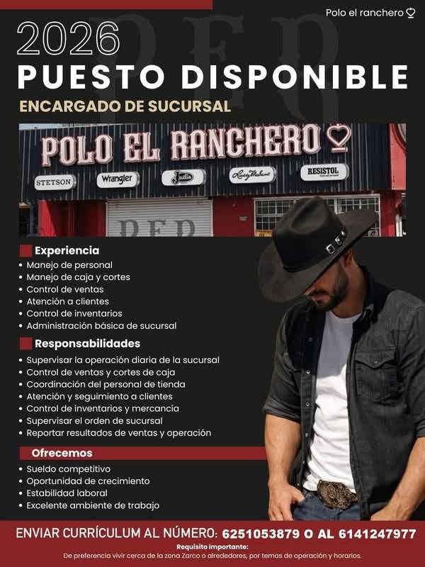 Encargado de Tienda