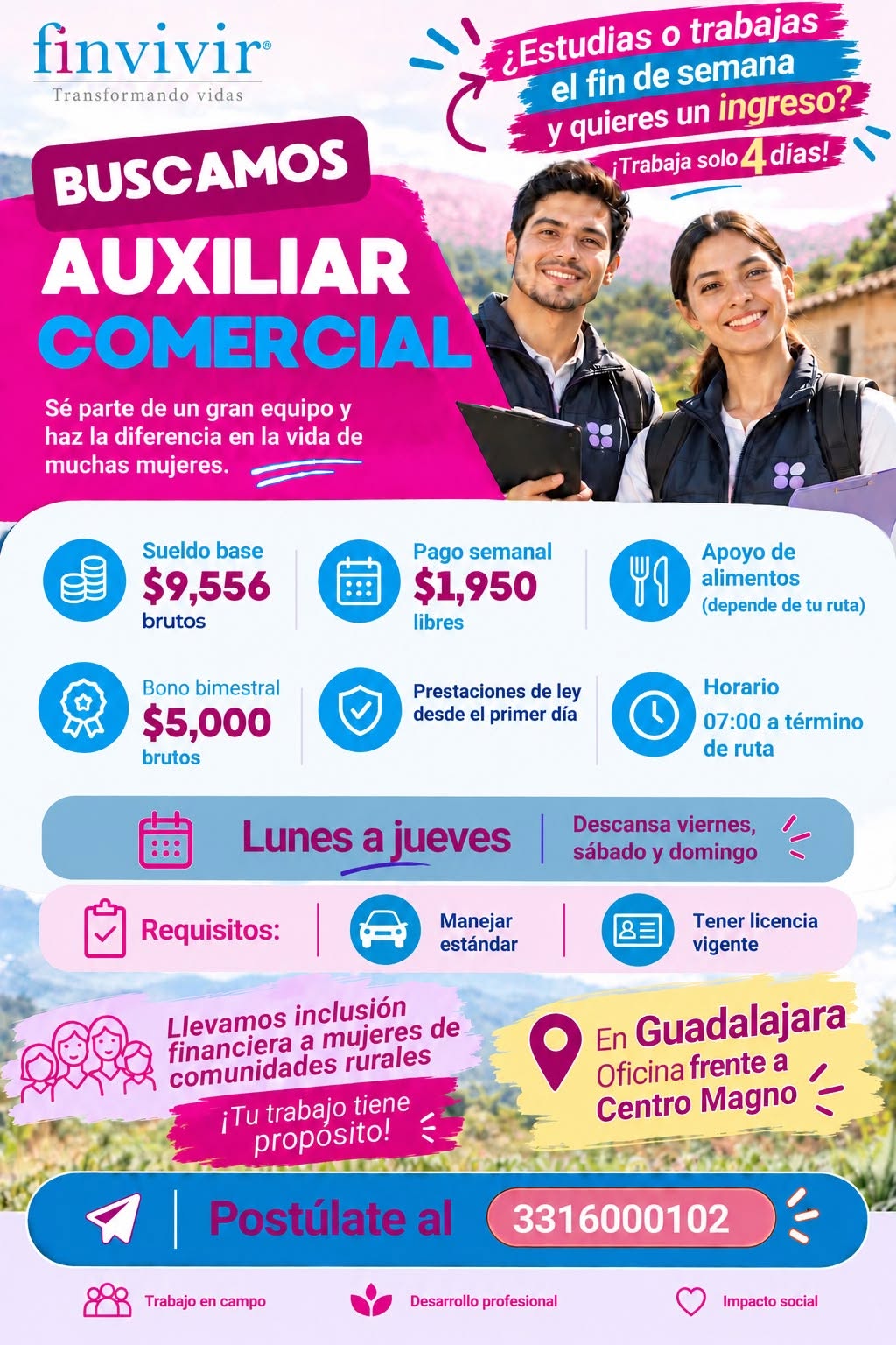 Auxiliar comercial de ruta