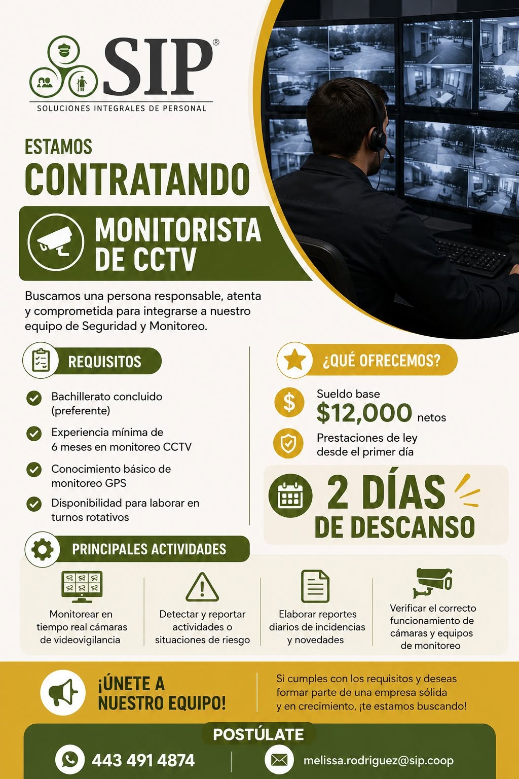Monitorista de CCTV