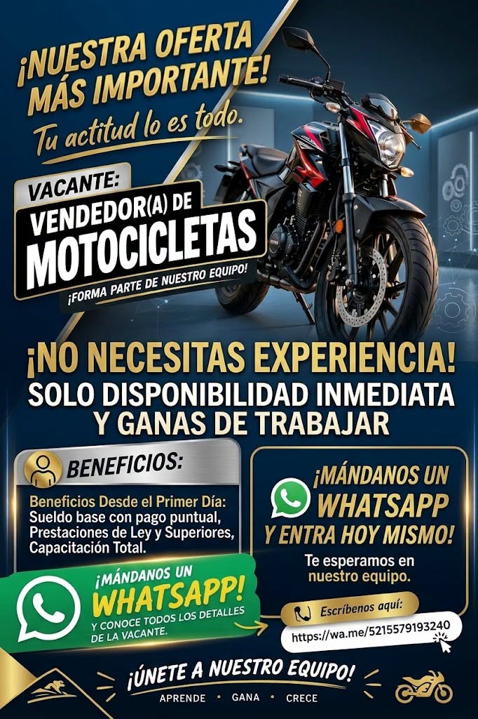 Vendedor(a) de Motocicletas