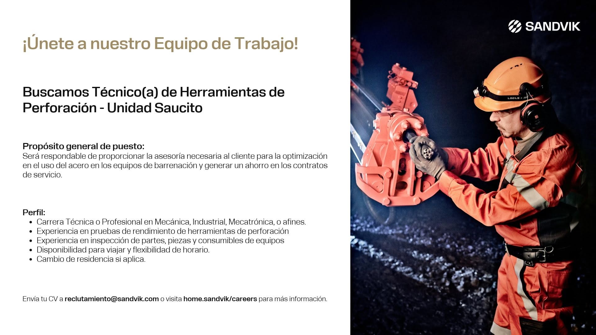 Técnico(a) de Herramientas de Perforación