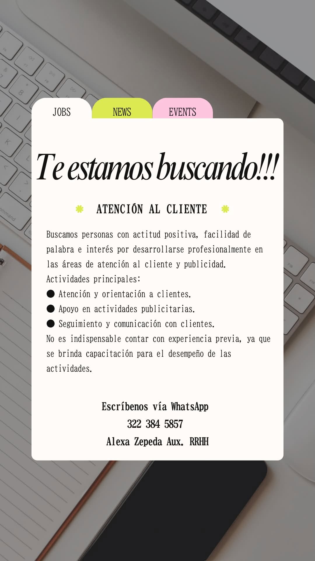 Vacante disponible