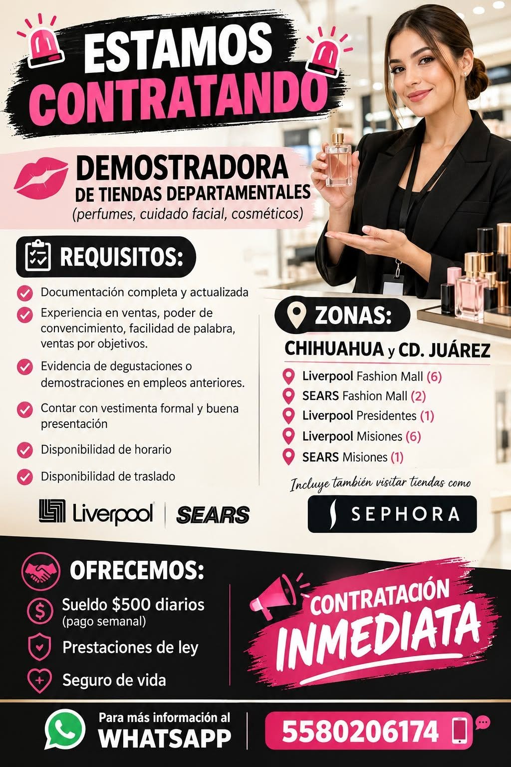 Demostradora de Tiendas Departamentales