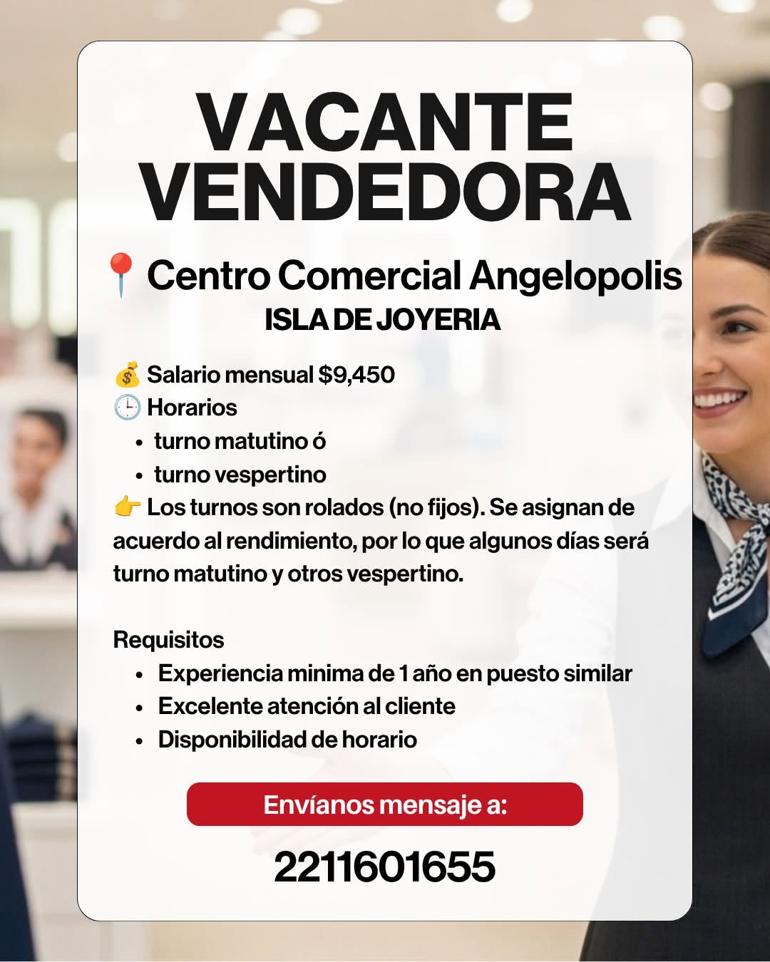 Vacante disponible