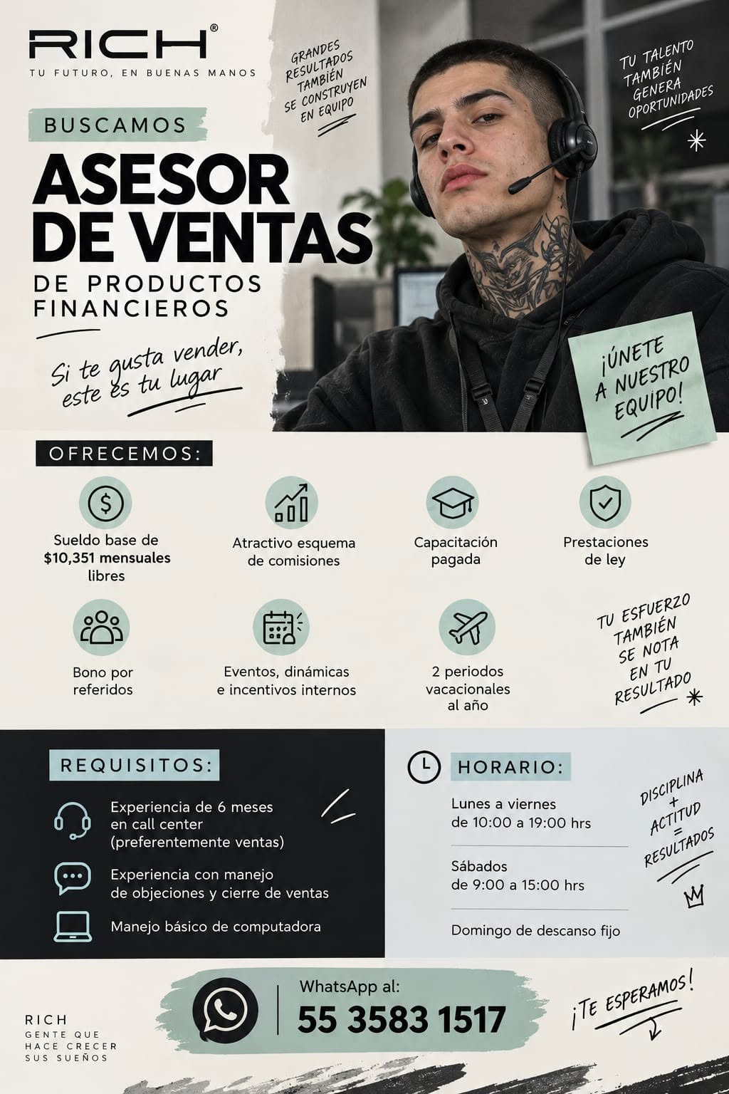 Ejecutivo(a) de Contact Center – Ventas