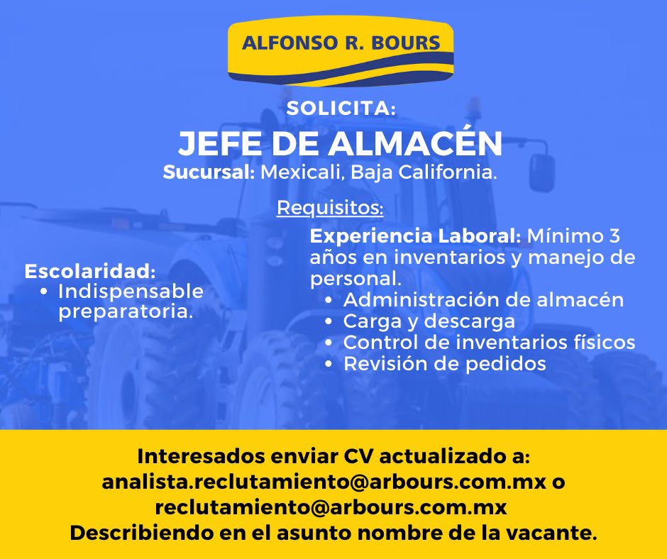 Jefe de Almacén
