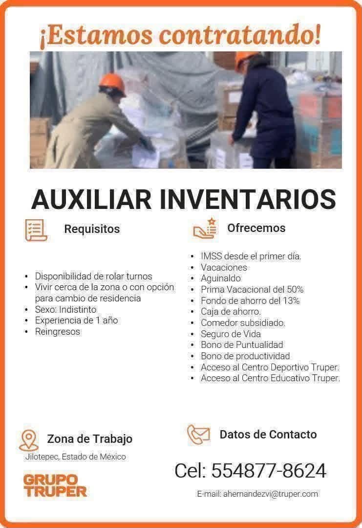 Auxiliar de inventarios