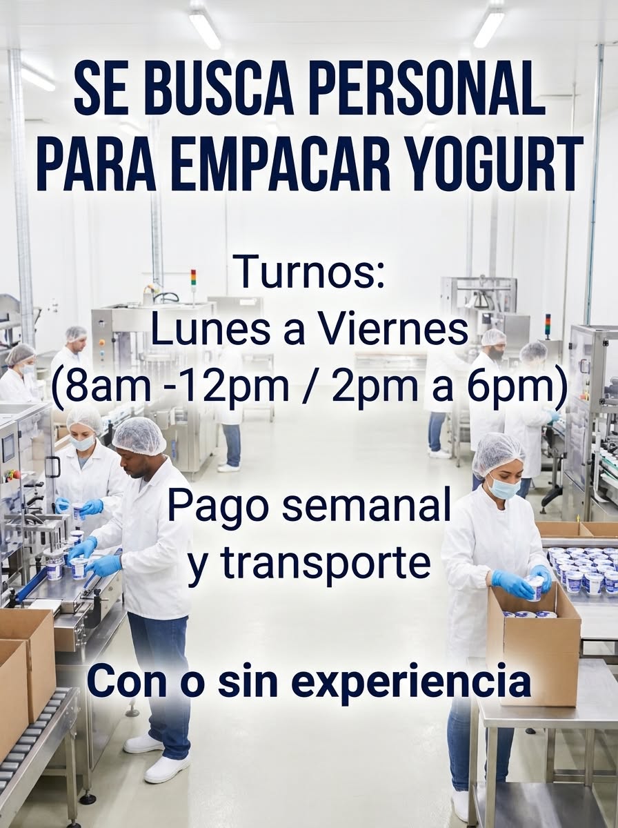 Personal para área de Empaque