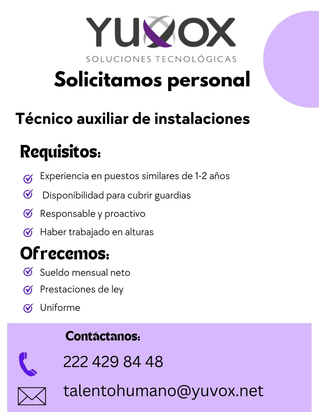 Auxiliar de Instalaciones en Telecomunicaciones