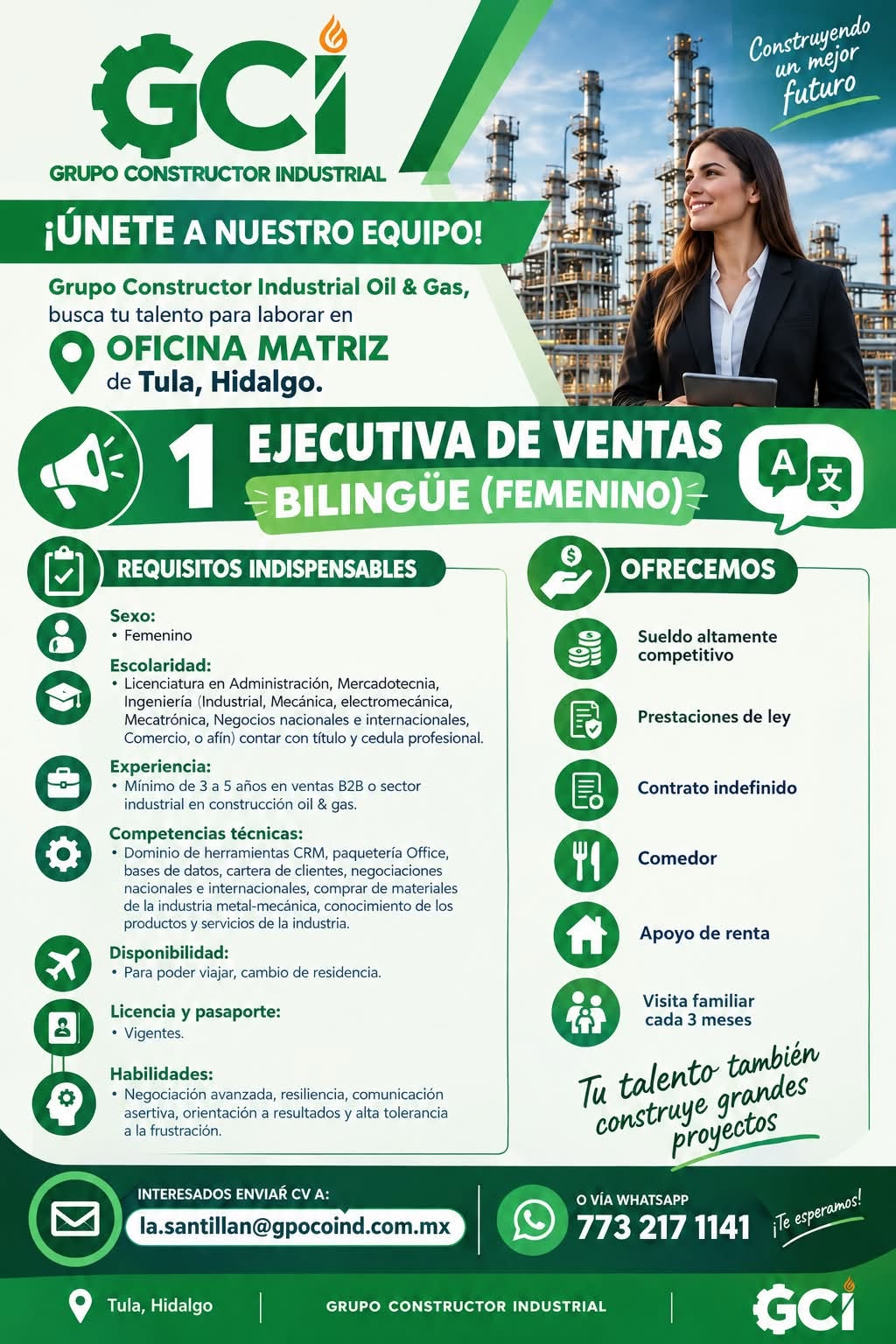 Ejecutiva de Ventas Bilingües