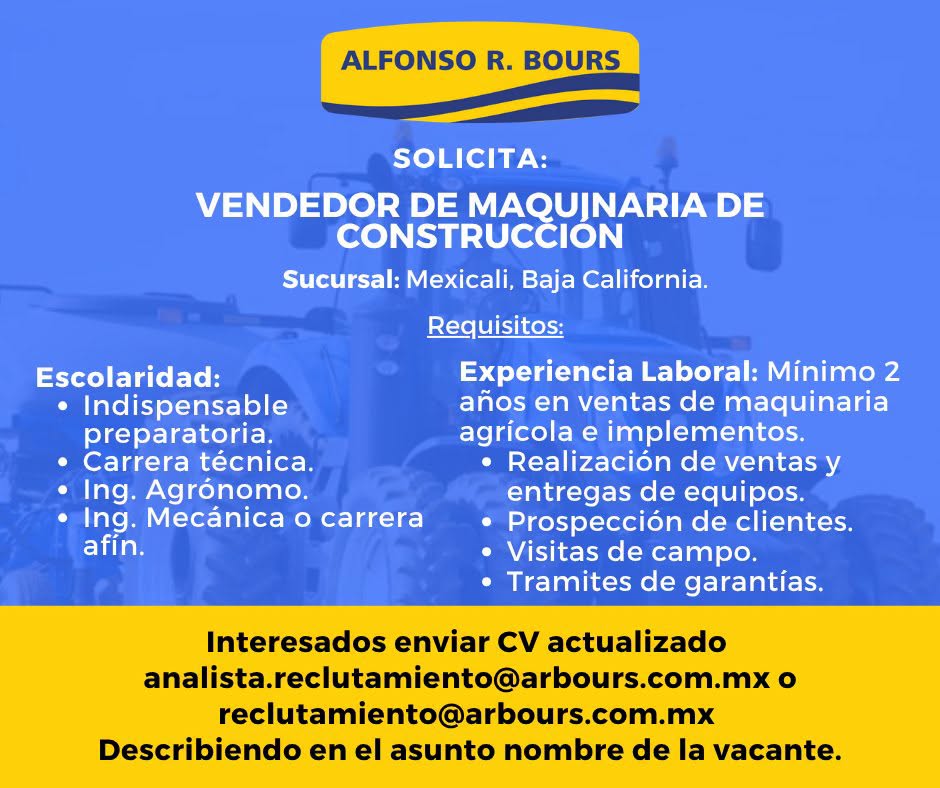 Vendedor de Maquinaria de Construcción