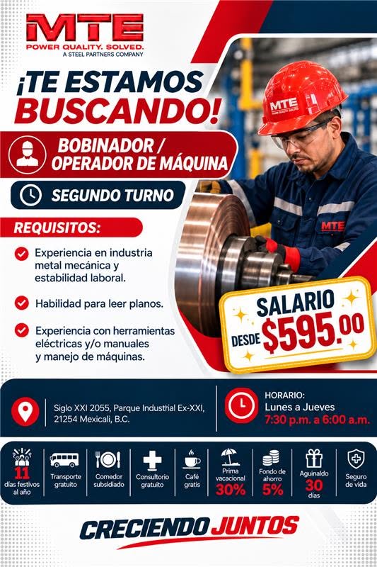Bobinador / Operador de Máquina