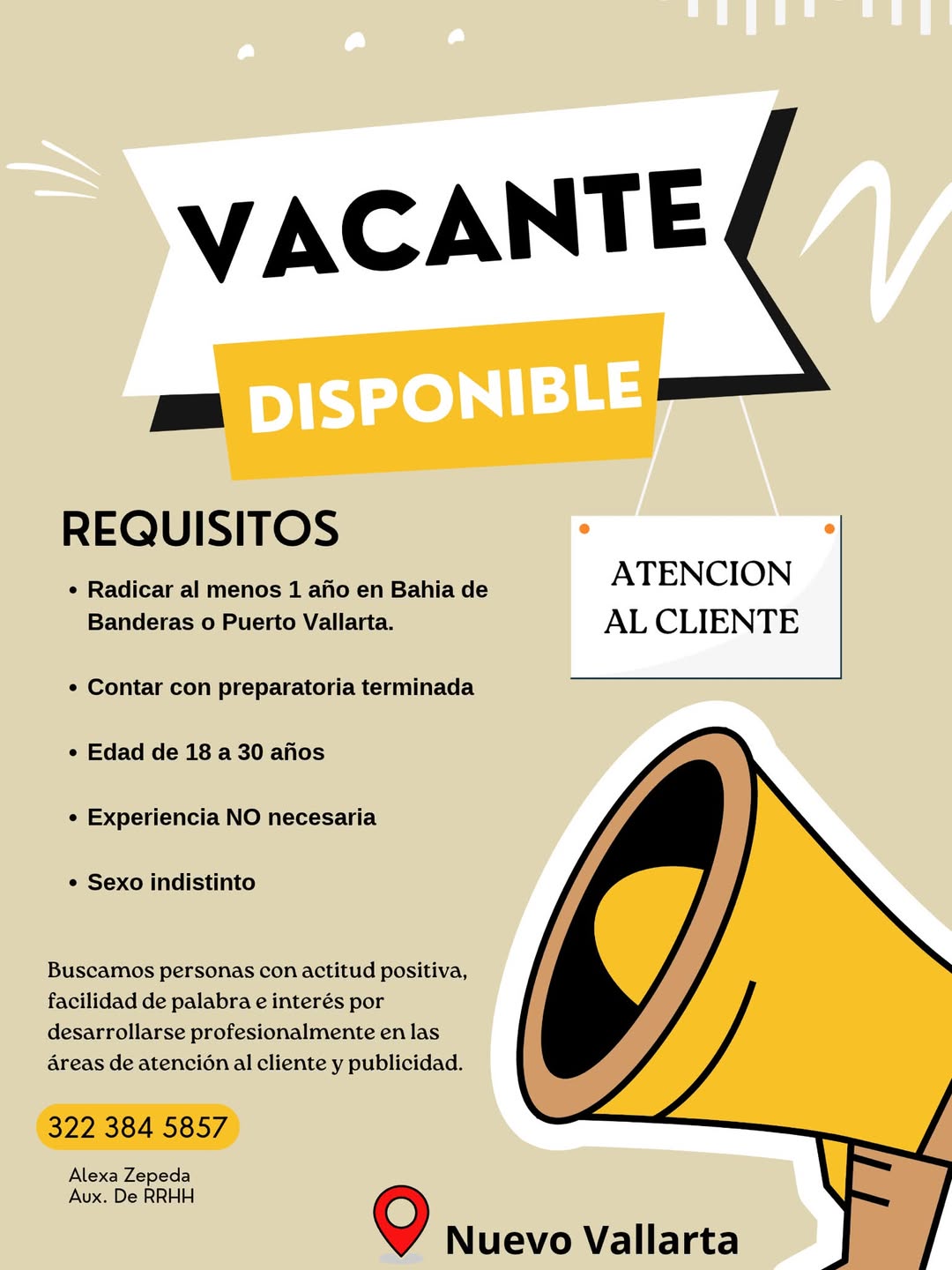 Vacante disponible