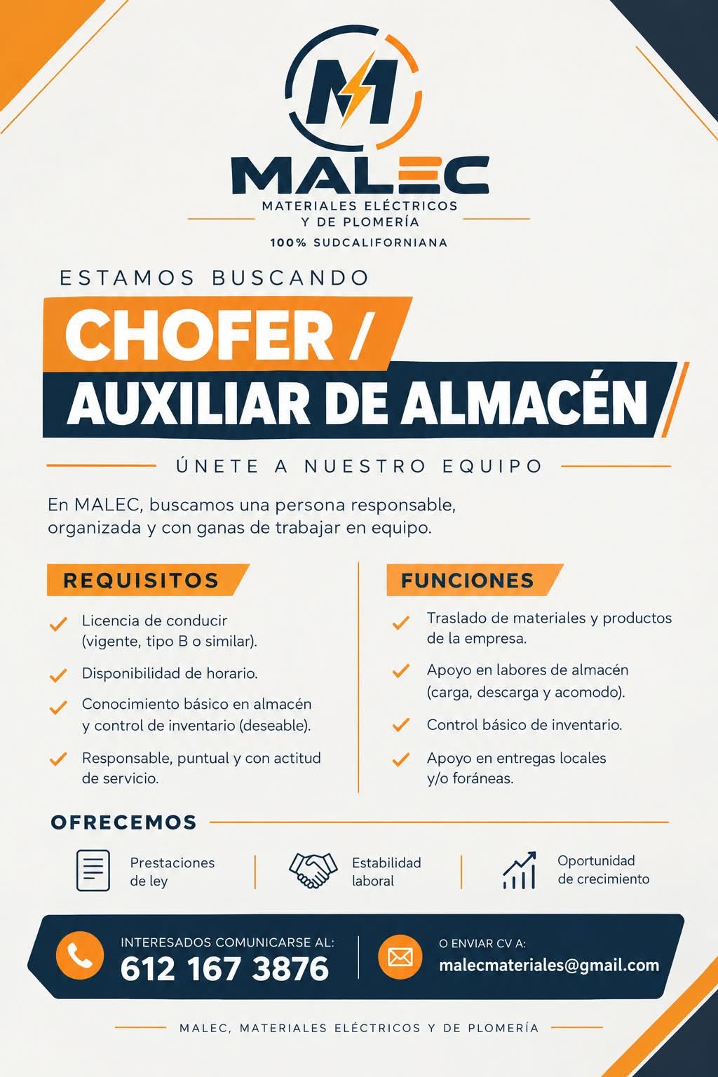 Chofer Almacenista