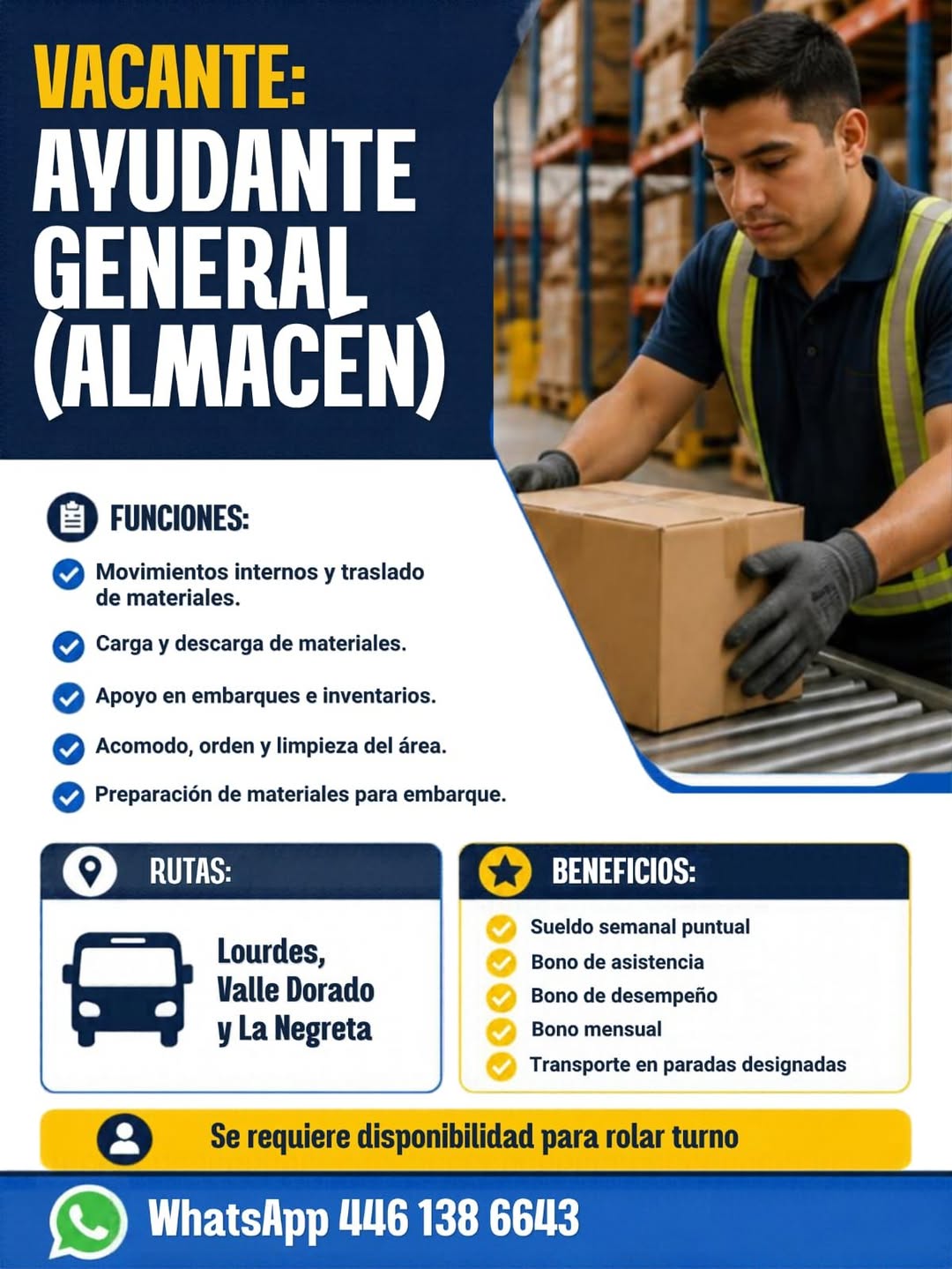 Ayudante General de Almacén