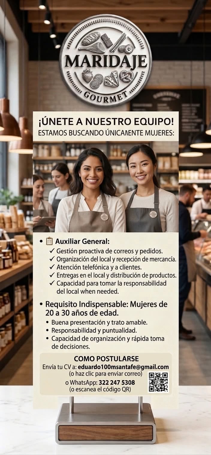 Auxiliar General / Encargada de Local