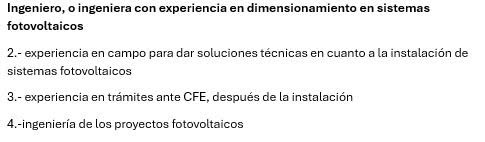 Ingeniero en Paneles Solares