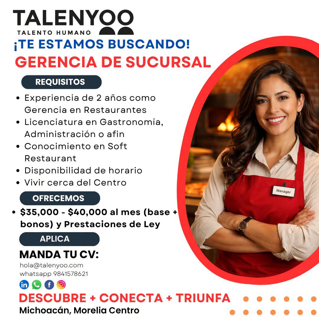 Gerente de Sucursal de Pizzería