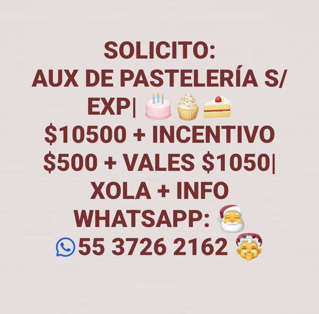 Auxiliar de Pastelería