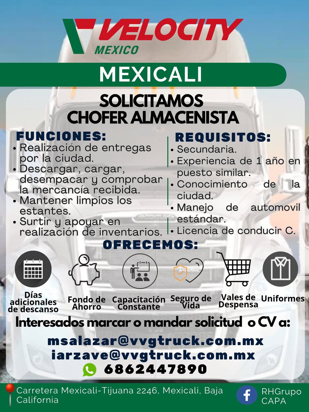 Chofer Almacenista