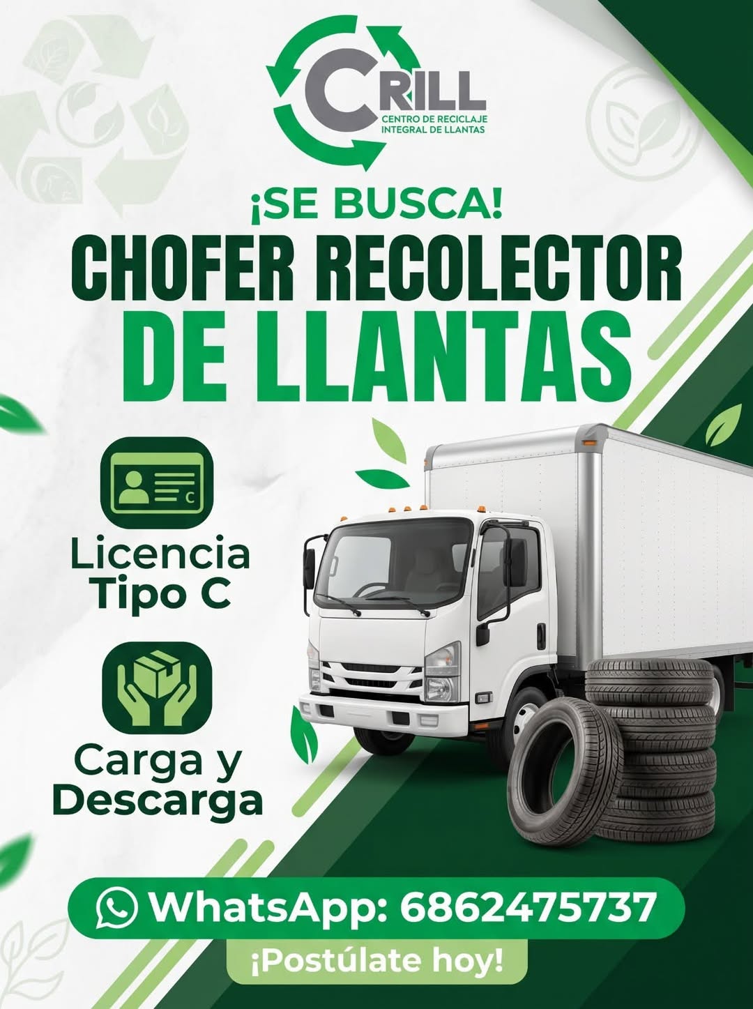Chofer Recolector de Llantas
