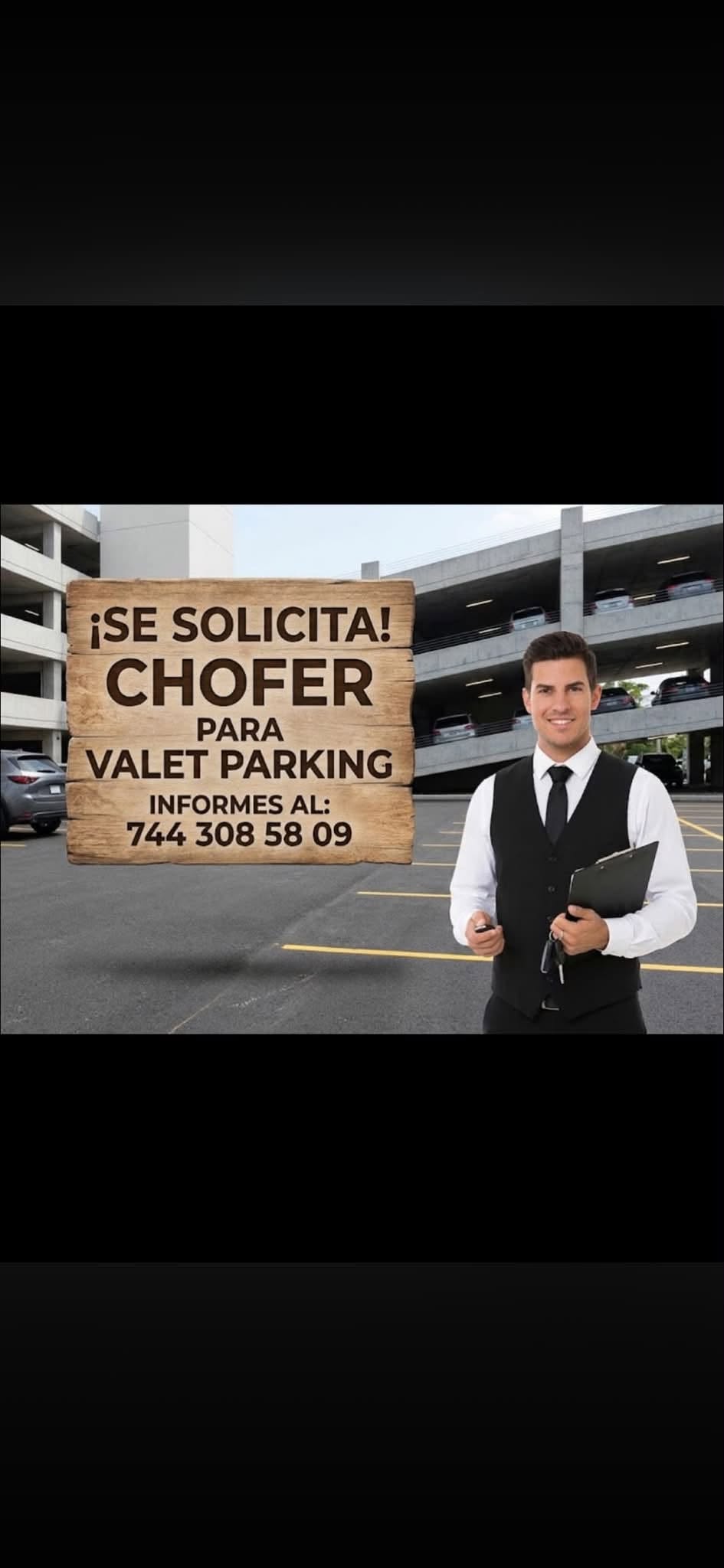 Chofer para Valet Parking