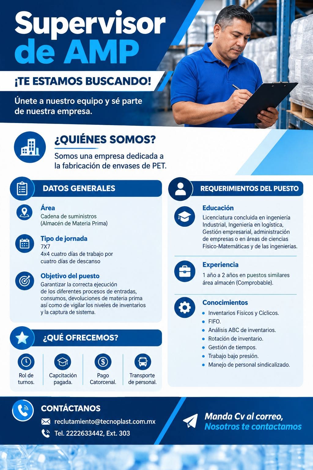 Supervisor de Materia Prima