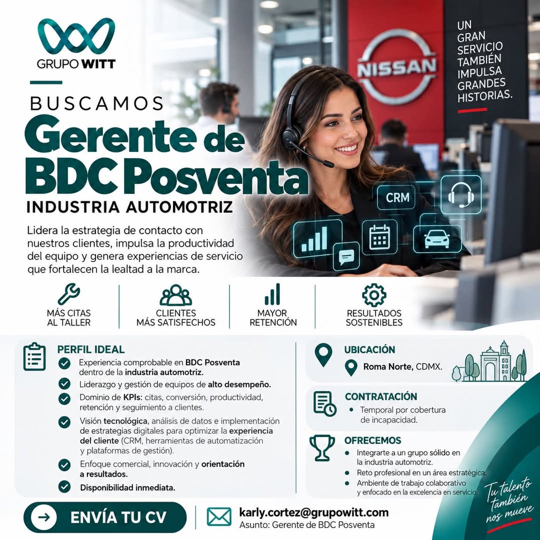 Gerente de BDC Posventa