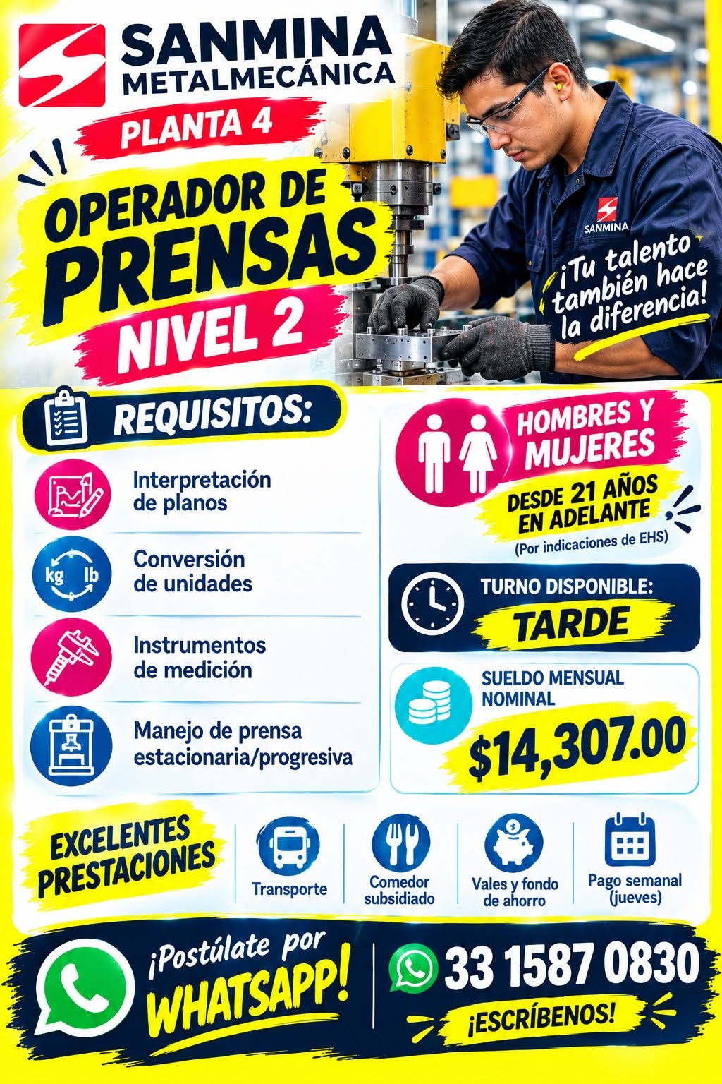 Operador de Prensas Nivel 2