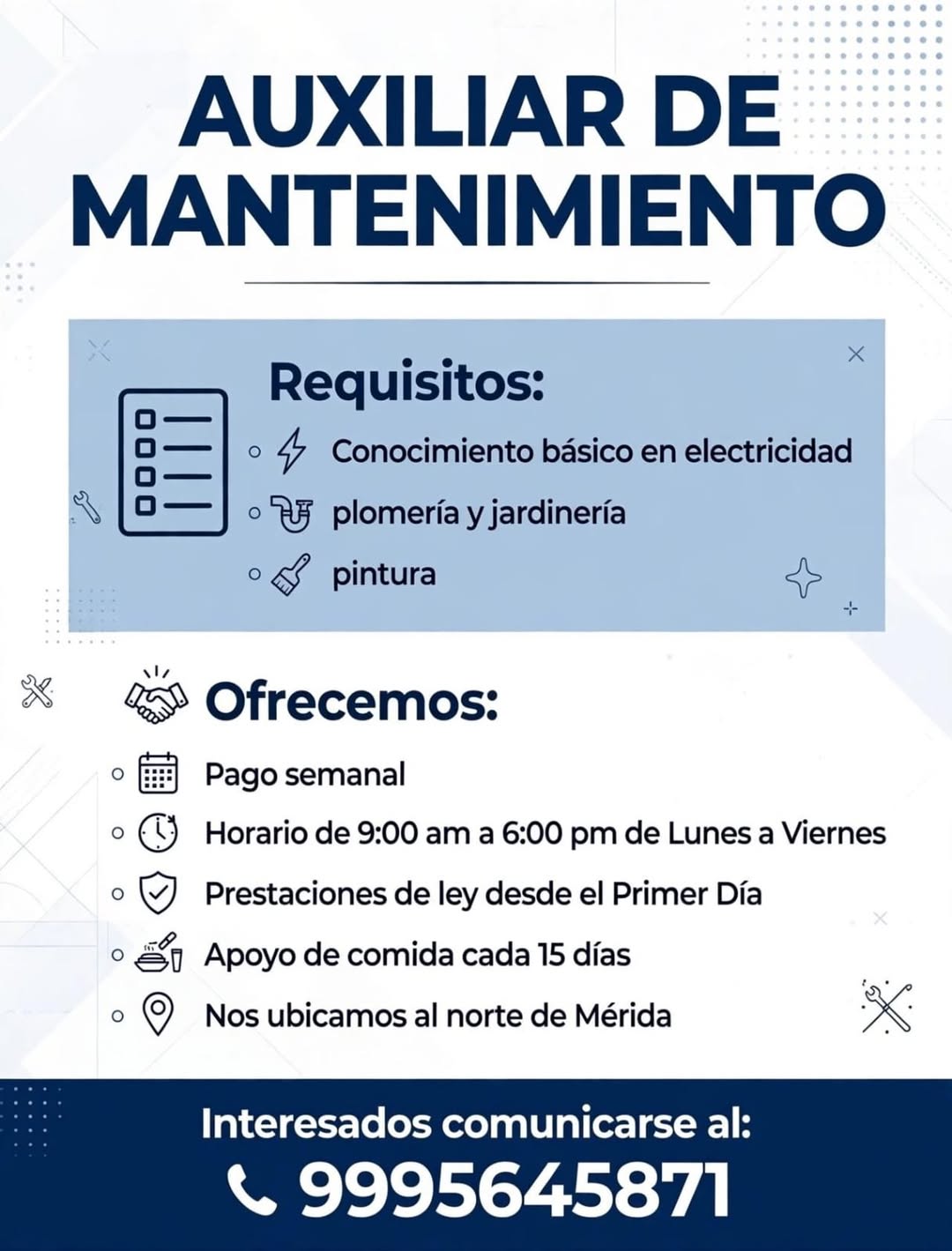Auxiliar de Mantenimiento